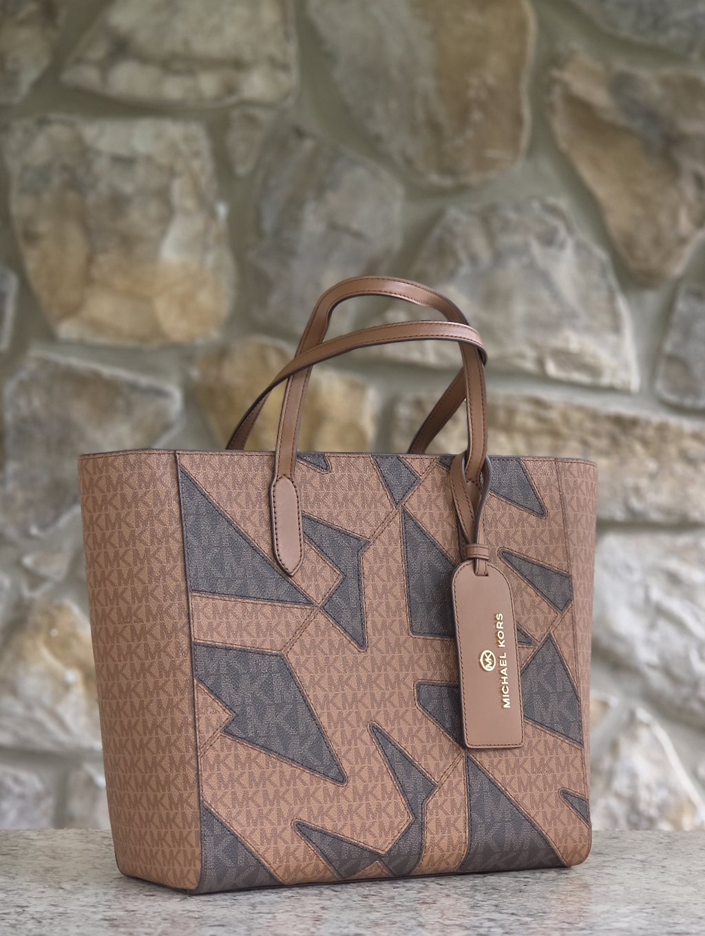Michael Kors Sinclair Logo Large Brown Tote